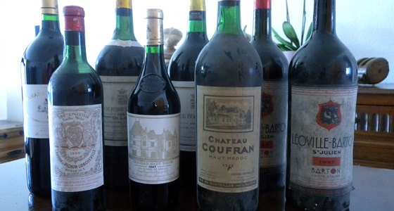 1ères grillades avec quelques vieux Bordeaux