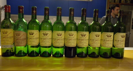 Verticale du Château Bel-Air Marquis d’Aligre