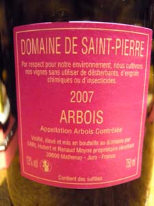 Arbois Chateau-Renard 2007 étiquette
