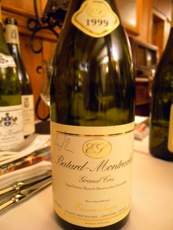 Batard-Montrachet Grand Cru 1999 d'Etienne Sauzet