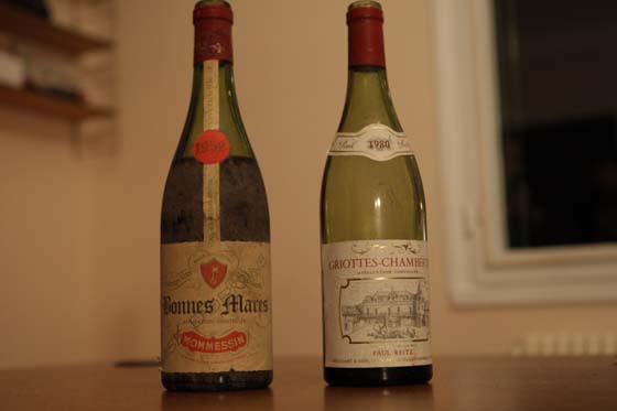 Bonnes-Mares 1952 Momessin & Griottes Chambertin 1980 Paul Reitz