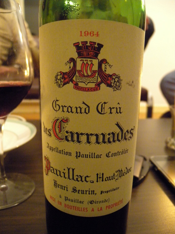 Bordeaux Grand Cru Les Carruades 1964