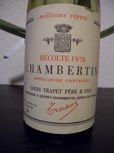 Chambertin Grand Cru 1978 du Domaine Trapet