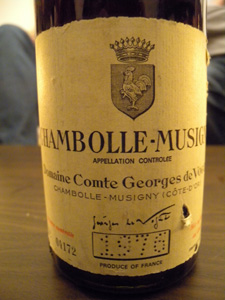 Chambolle-Musigny 1976 du Domaine Comte Georges de Vogüe