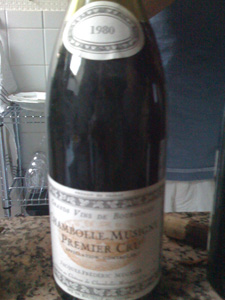 Chambolle-Musigny 1er cru 1980 de JF Mugnier