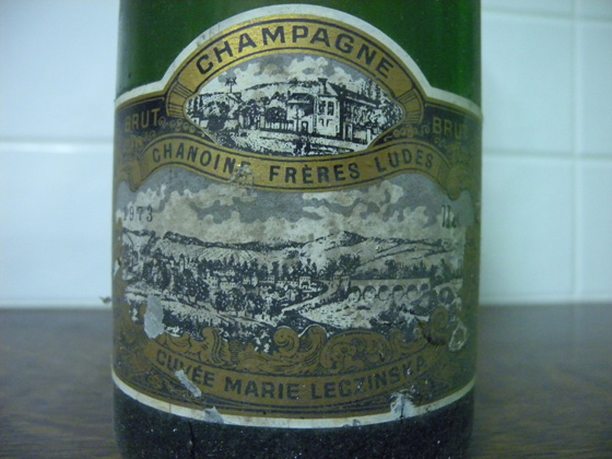 Champagne brut Chanoine Frères Ludes cuvée Marie Leczinska 1973
