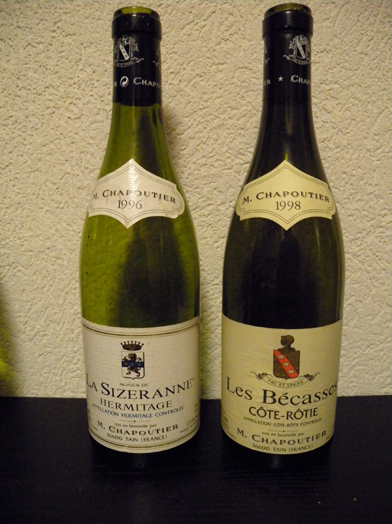 Chapoutier La Sizeranne1996 et Les Bécasses 1998