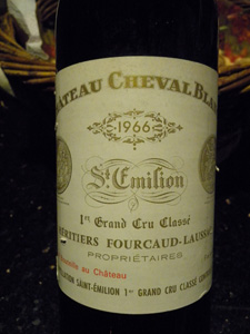 Château Cheval Blanc 1966 étiquette