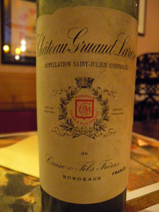 Château Gruaud Larose 1949 l'étiquette