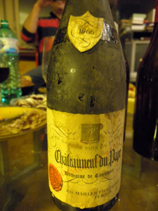 Château Neuf du Pape 1966 du domaine de Conborcel