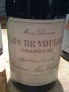 Clos de Vougeot Grand Cru 2004 du domaine Méo-Camuzet