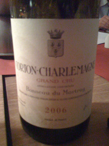 Corton-Charlemagne grand cru 2006 de Bonneau de Martray