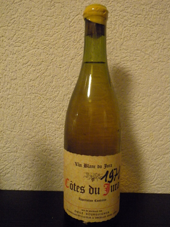 Côtes du Jura blanc 1971 d'Emile Bourguignon