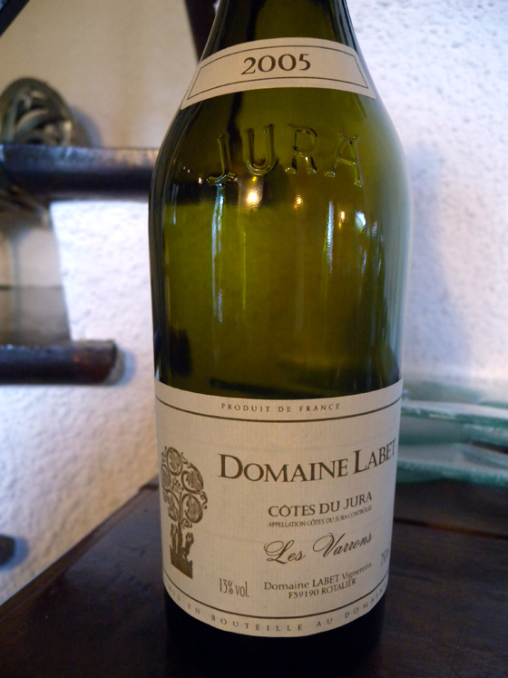 Côtes du Jura blanc Les Varrons 2005 du Domaine Labet