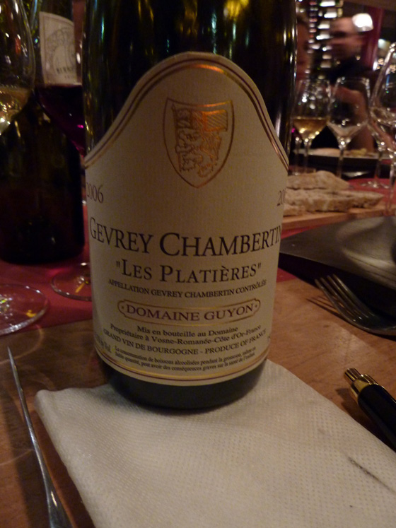 Gevrey Chambertain Les Platières 2006 Domaine Guyon