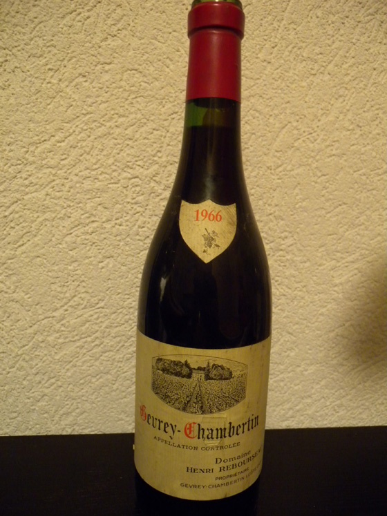 Gevrey Chambertin 1966 du domaine Henri Rebourseau