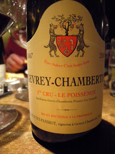 Gevrey-Chambertin 1er cru Le Poissenot de Geantet-Pansiot