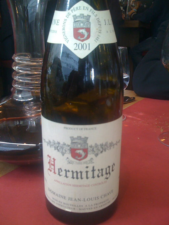 Hermitage rouge 2001 de Jean-Louis Chave