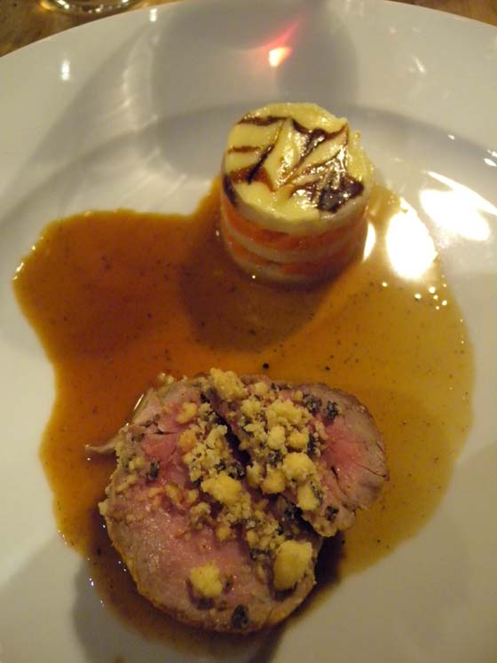 La truffe en rosette de veau et crumble