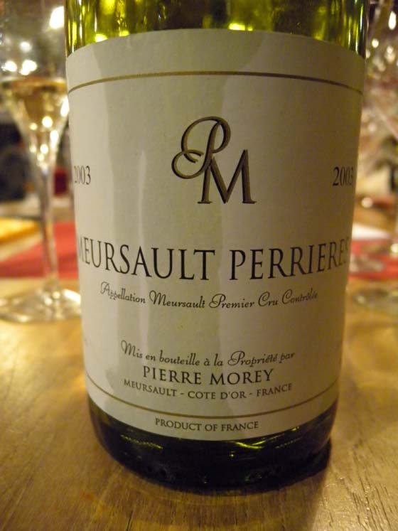 Meursault 1er cru Perrières 2003 de Pierre Morey