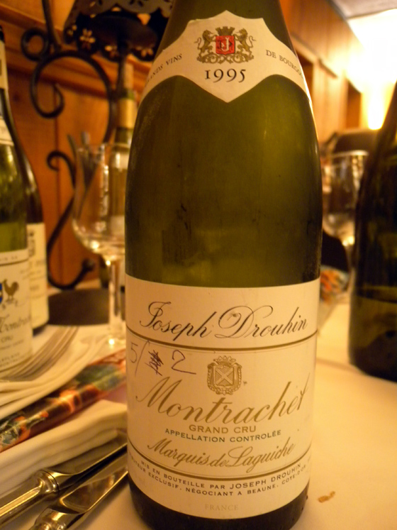 Montrachet Grand Cru 1995 du Marquis de Laguiche (Drouhin)