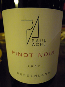 Pinot noir 2007 Paul Achs