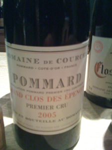 Pommard Grand Clos des Epenots 1er cru 2005 du domaine de Courcelles