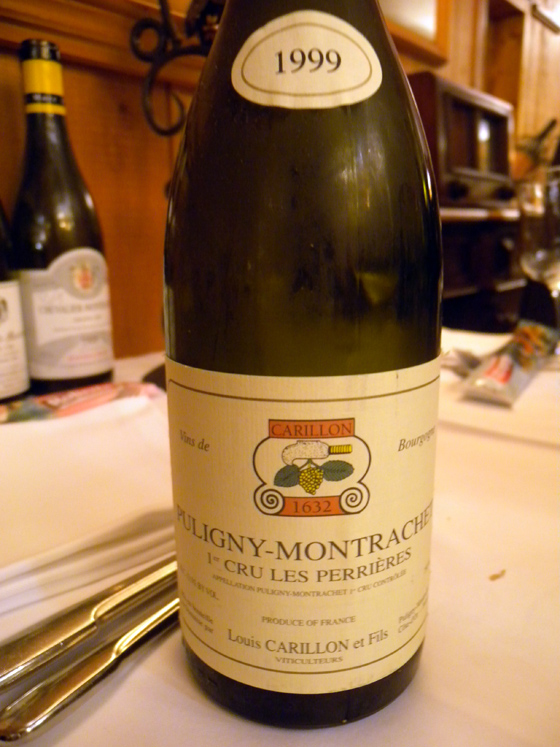 Puligny-Montrachet 1er cru Les Perrières 1999 de Louis Carillon