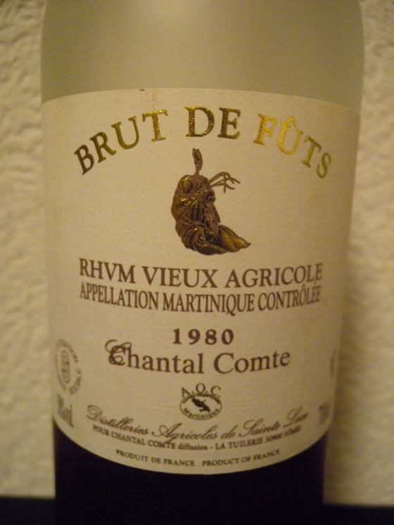 Rhum vieux brut de fûts 1980 de Chantal Comte