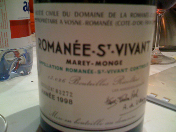 Romanée St-Vivant Marey-monge 1998 de la Romanée Conti