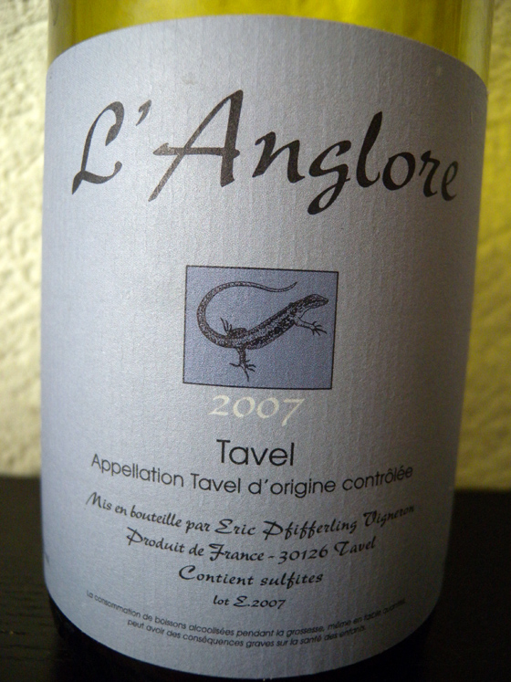 Rosé l'Anglore 2007 d'Eric Pfifferling à Tavel