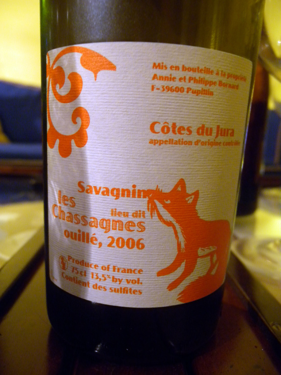 Savagnin ouillé Les Chassagnes 2006 de Philippe Bornard