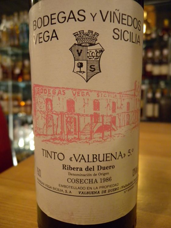 Vega Sicilia Valbuena 5° 1986