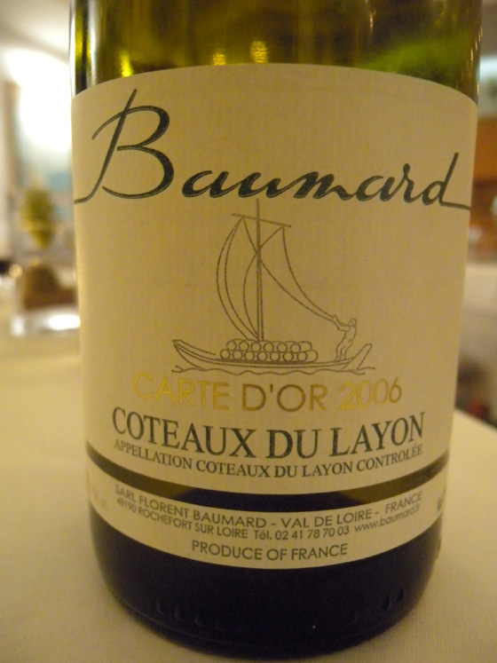 carte d'or 2006 du Coteaux du Layon de Baumard