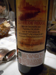 cuvée de rouge Rousset-Peyraguey
