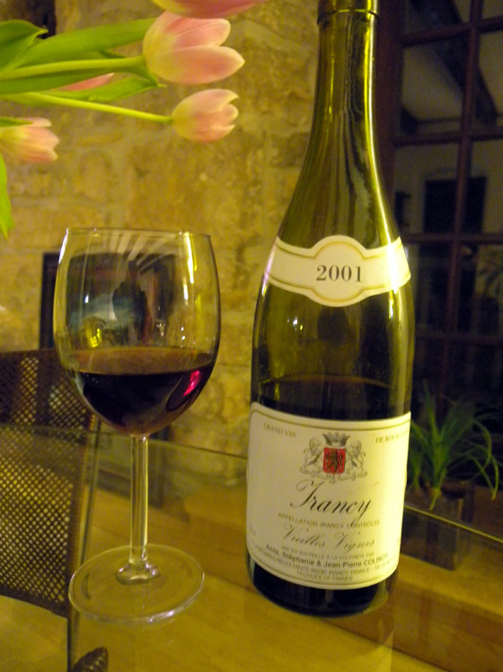 Irancy vieilles vignes 2001 de Colinot