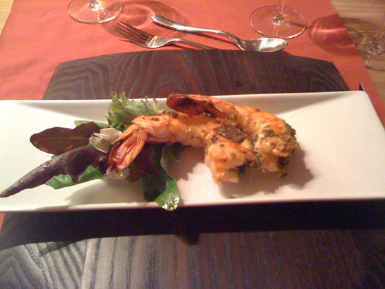 gambas en entrée