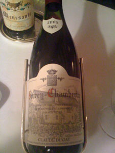 gevrey chambertin claude dugat 2002