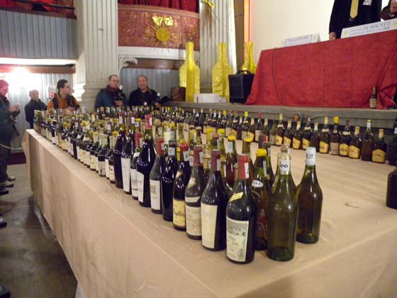 la table des vins aux enchères