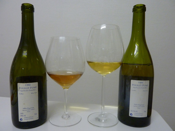 les deux bouteilles de Silex 1992 et 1994