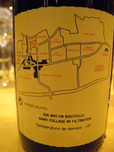 plan de La Grande Rue Grand Cru Monopole 1999