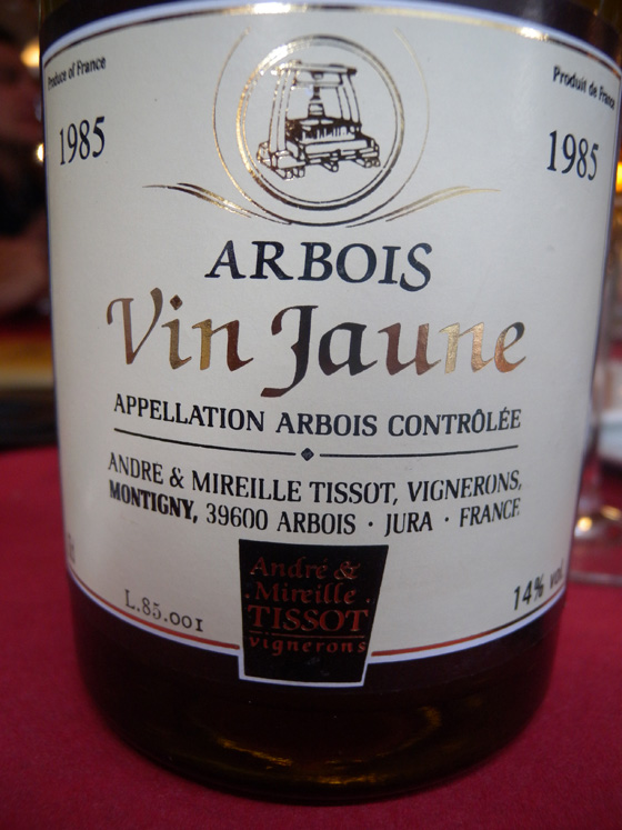 vin jaune 1985 de Mireille et André Tissot